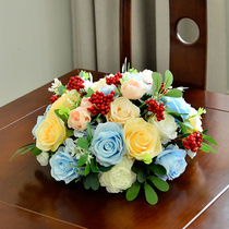 Fake Flower Emulation Flower Round Small Table Flower Hotel Restaurant dining room Dining Room Shop Tea Table Tabletop Decorative Floral Pendulum