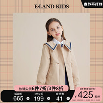 (The same style as the blogger) eland Kids Yilian childrens clothing 2022 autumn girls British style navy collar jacket