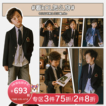 (blogger hominin) Eland kidsclothes boy dress 2022 Spring boy Inn College suit jacket