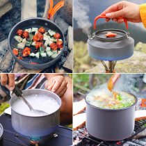  Outdoor pots and pans Portable camping pot set Picnic cookware Field stoves Picnic tableware Camping equipment set pots and pans