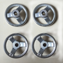 Line conveyor belt accessories screw hole cast iron chrome-plated round 4 inch handwheel lifting inner hole threaded hole tapping M16
