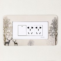 118-shaped acrylic switch sticker wall sticker home wall light switch socket decorative patch switch patch protective cover