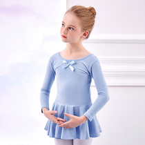 Children Dance Suit Girl Autumn Winter Chinese Ballet Dresses Woman Long Sleeve Practice Girl Dance Test Class Costumes