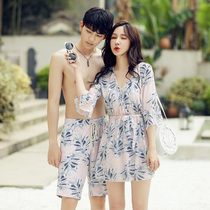 Swimsuit ins style couple swimsuit female 2021 new couple outfit sexy skirt split fashion small fragrance