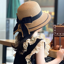 66 Princess Childrens sunscreen hat Sun hat Girl hat Baby anti-UV summer thin straw hat Sun hat