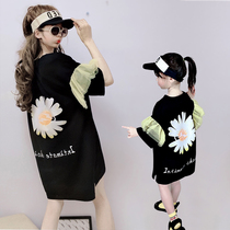  66 princess 2021 new special parent-child outfit mother-daughter outfit short-sleeved summer summer t-shirt fried street western style summer dress