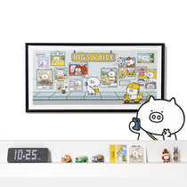 Wong Pig Limited Edition Cartoon Animation Wall Decoration Living Room Bedroom Piggy Street Frame Painting Piggy Art Background