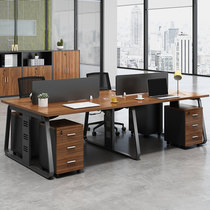 Staff office table and chair combination 4 6 people simple modern screen card holder work office table