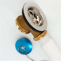 Telescopic full copper bathtub tub drain drain plug type old bathtub water accessories overflow