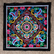 Guizhou finished machine embroidered ethnic minority flower side Guizhou embroidered cloth applied pillowcase harness headband headband Embroidery Hug Pillow With Flowers