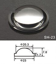 Optical zoom night fishing light searchlight grinding edge convex lens flashlight resin lens accessories lens focusing transparent