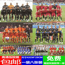 Football star poster wall sticker bedroom dormitory room wall mural national team around France Portugal Holland