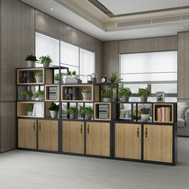 Iron American retro industrial wind sequester frame shelf shelf storage office screen file cabinet partition wall