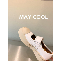 (MAYCOOL) Top edition meta-sheet ~ Zhao Tongan Mary Jane Shoes Pine Cake Canvas Small White Shoes Thick Bottom Shoes Women Summer