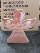 Ink porcelain Foreign trade porcelain handicraft ceramic Pearlized Glaze Small Angel Pendulum Pieces