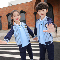 Kindergarten garden clothes spring and autumn school uniforms primary school uniforms summer college English childrens sportswear three sets