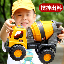 Childrens engineering truck mixer toy car boy super large excavator model baby excavator child Crane