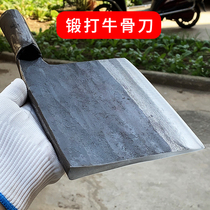 Spring steel hand-forged bone-cutting knife slaughtering special bone-cutting knife thickening and aggravating square head bone knife big bone knife