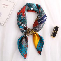ins summer scarves small square scarf women Korean Joker retro winter scarves Professional Spring and Autumn thin scarves
