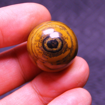 Nine-Eyed Pages Rock Coin Stone Meng Tianzhu Scripture one eye with eye ren black sleeve line excellent jade 22mm round bead