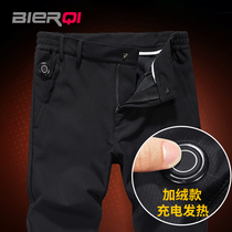 Bilzi technology heated assault pants mens and womens winter soft shell pants wind-proof warm old cold legs outdoor pants