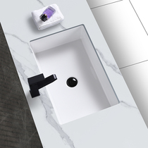 Ceramic basin wash hand single basin embedded square basin balcony bathroom laundry washbasin flat bottom household