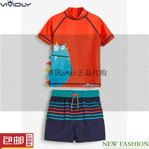 Spot N * XT children short sleeve sunscreen swimsuit 2020 children Beach sunscreen split swimsuit 2 pieces (3 months-7 years old