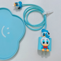 Cute Tang Old Duck Apple 12 data line protective shell applicable iPhone12Pro official web 20W plug headphone rope