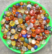 Special Hua Gao - colored upper mixed agnaut stone for Manza natural agau to hold 100 grams of seven gems
