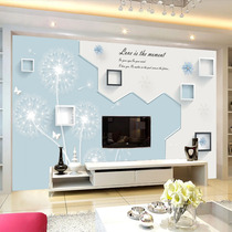 2022 new bamboo and wood fiber TV background wall integrated wall panel living room modern minimalist dandelion film and TV wall panel