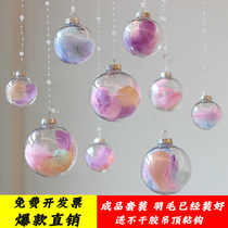 Suspended Ceiling Decoration Air Hanging Accessories Creative Hanging Accessories Shop Placement Transparent Ball Nursery Ring Creation Ceiling Suspended