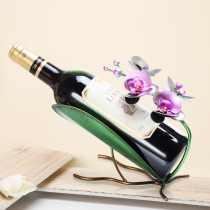 Red wine rack ornaments European style creative modern simple personality wine bottle rack wine cabinet decoration ornaments
