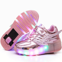 Shoes with lights storm shoes boy girl single flash shoes blast shoes adult pulley shoes with wheels for sports childrens shoes