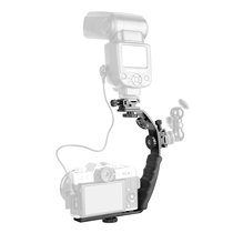 Camera flash bracket DV double hot shoe bracket Flash bracket L-shaped bracket Bilateral hot shoe bracket