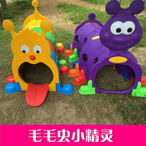 Kindergarten childrens tunnel crawling early education toys large outdoor playground indoor elf Caterpillar drilling hole