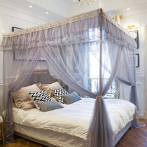 Anti Mosquito Net Home Court Bedroom Bracket Triple Door Encrypted Landing Style Bed Mantle Public Main Wind 1 8m Single Old Fashioned
