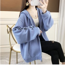  Pregnant womens autumn 2021 new womens autumn mid-length loose jacket sweater autumn top spring and early autumn cardigan