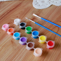 Acrylic pigment small color drill children hand-painted gypsum doll brush paste kindergarten painting accessories