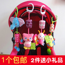 Newborn wind chimes baby stroller pendant cartoon animal bed bell hanging jewelry baby rattle plush cloth toy