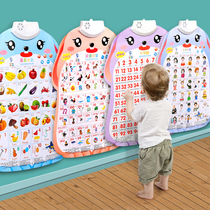  Baby enlightenment with sound wall chart Sound Childrens early education literacy voice digital cognition pinyin alphabet wall sticker