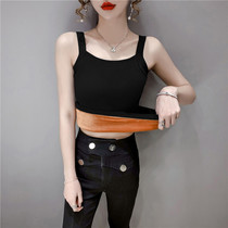 Glint Thickened Warm Harnesses Vest Women Spring Spring Tight self-heating Bottoms Shirts Inner lap underwear Anti-chilling blouses