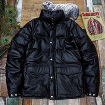 The first layer of cowhide white duck down foundry Japanese version of classic Kimura Takasuya leather down bread clothing real leather winter thickening