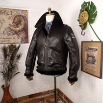 Double pocket (badge) B3 Sheep and fur one series annual final male wear cold locomotive leather clothing