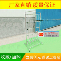 Mobile operating room thickened stainless steel sterile shoe rack hanging clothes hanger rack multi-purpose bracket car