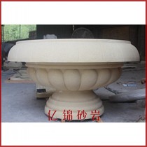 Yijin artificial sandstone glass fiber reinforced plastic relief garden landscape sculpture hotel decoration ornaments-anti flower pots