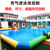 Inflatable Pool children adult swimming pool large outdoor water garden square stall fishing paddling pool thickened