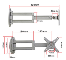 7-inch 10-inch touch screen mounting box retractable 360-degree universal rotating wall bracket TT100 VV100