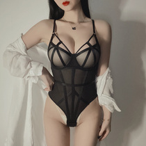 Sexy Pure Desire Black Conjoined Underwear Shaper Body Poly lace lingerie one-piece fire and spicy and transparent