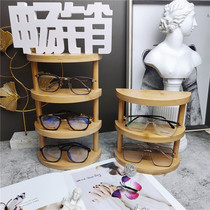 Glasses display rack bamboo and wood jewelry display shop window counter sun glasses display props shelf creative ornaments