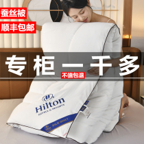 Hilton hotel silk quilted by 100 mulberry silk quilt winter quilt by the core 8 catty air conditioning by summer cool by special price
